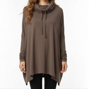 Women's Green Cowl Neck Knit Top Size XXL